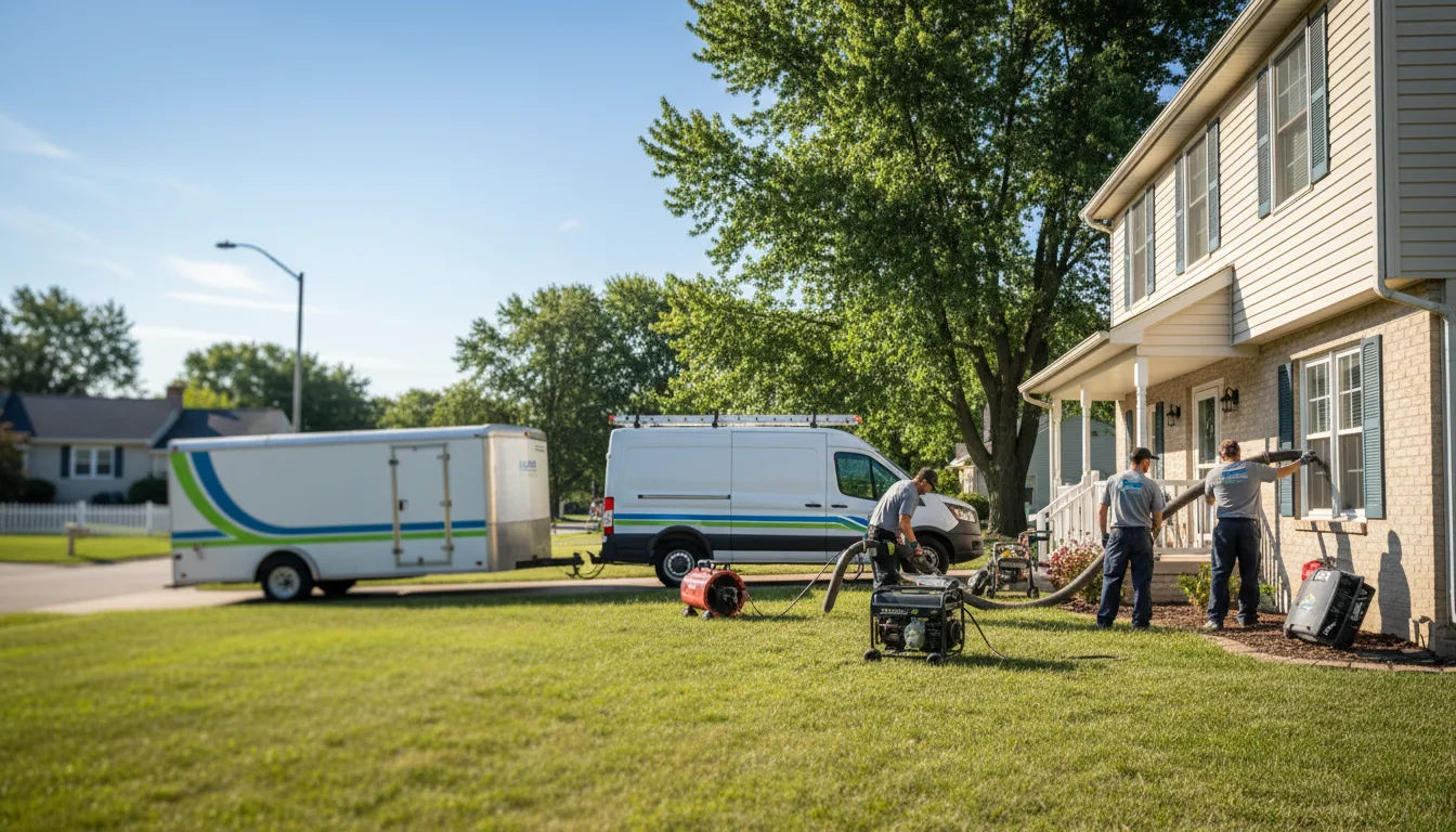 Flooded Basement Restoration And Cleanup With Repair in Milford, IL near me